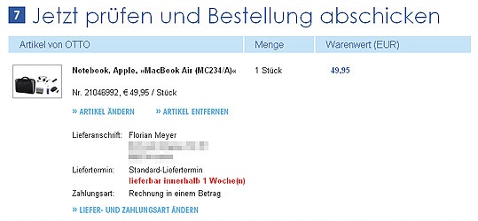 MacBook bei Otto