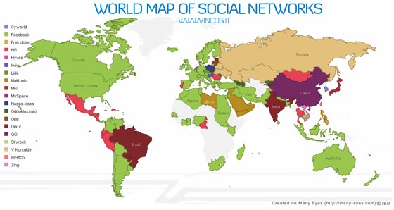 World Map of Social Networks