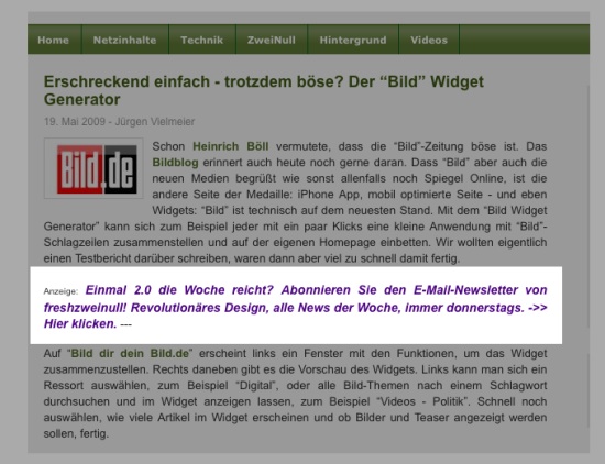 Textwerbung